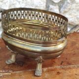 Old brass planter