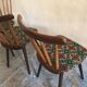 Set of 4 chairs inn 1960's bars and feet compass