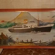 Painting "Cruise liner" Signed.