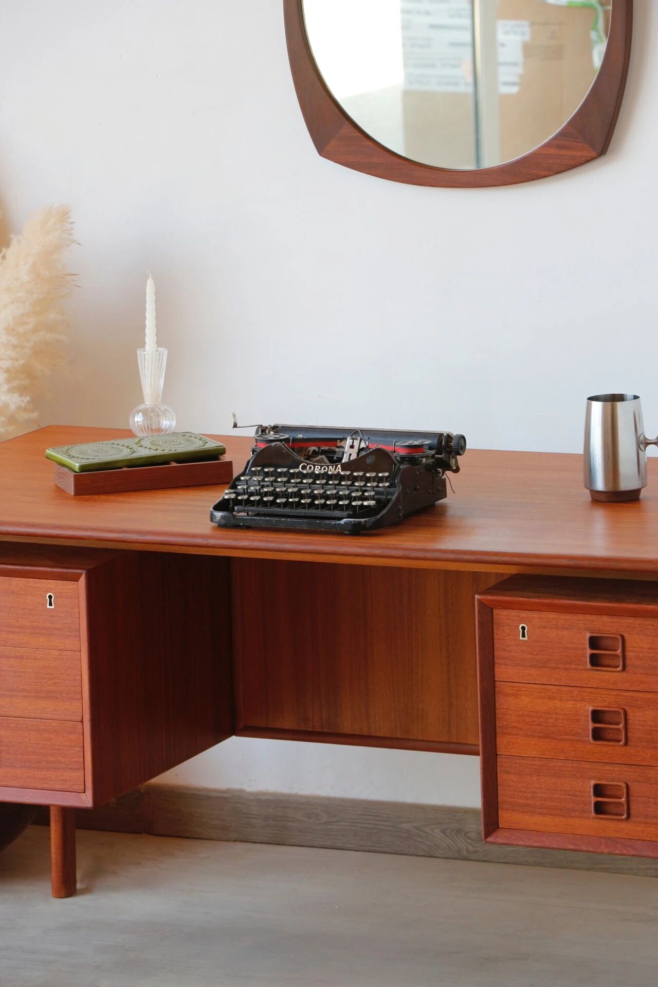 Danish desk from the 1960s by Erik Brouer – solid teak