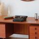 Danish desk from the 1960s by Erik Brouer – solid teak