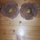 Pair of brass and glass flowers sconces