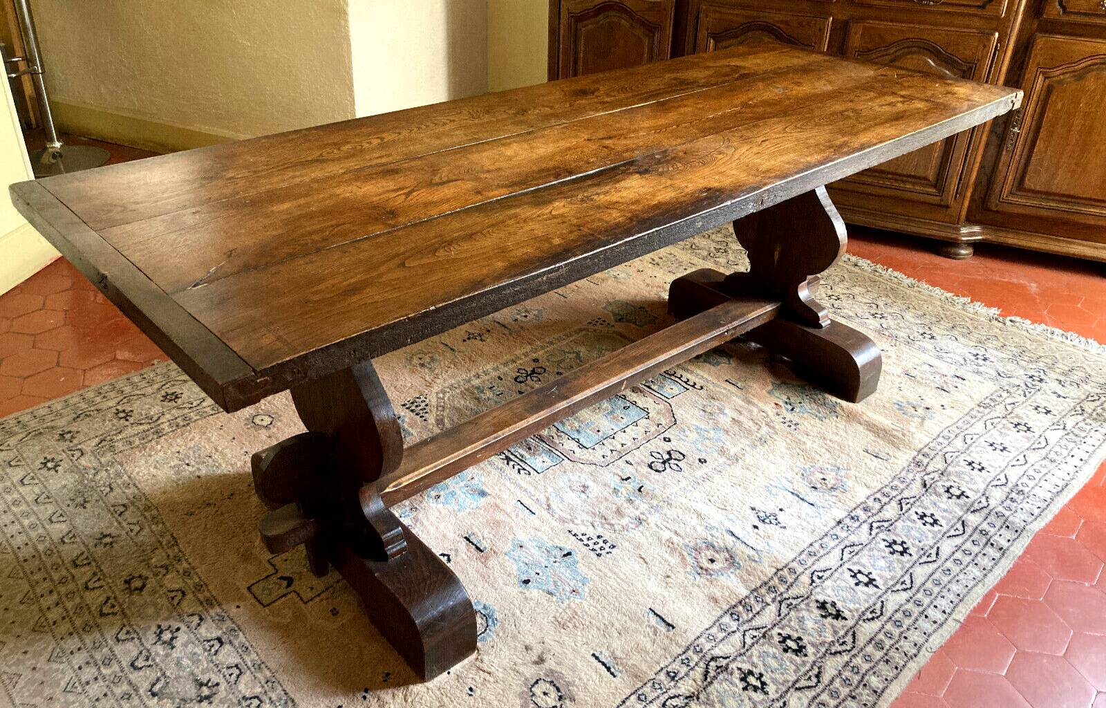 Grande table de moastère en chêne
