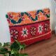 Moroccan red bohemian cushion