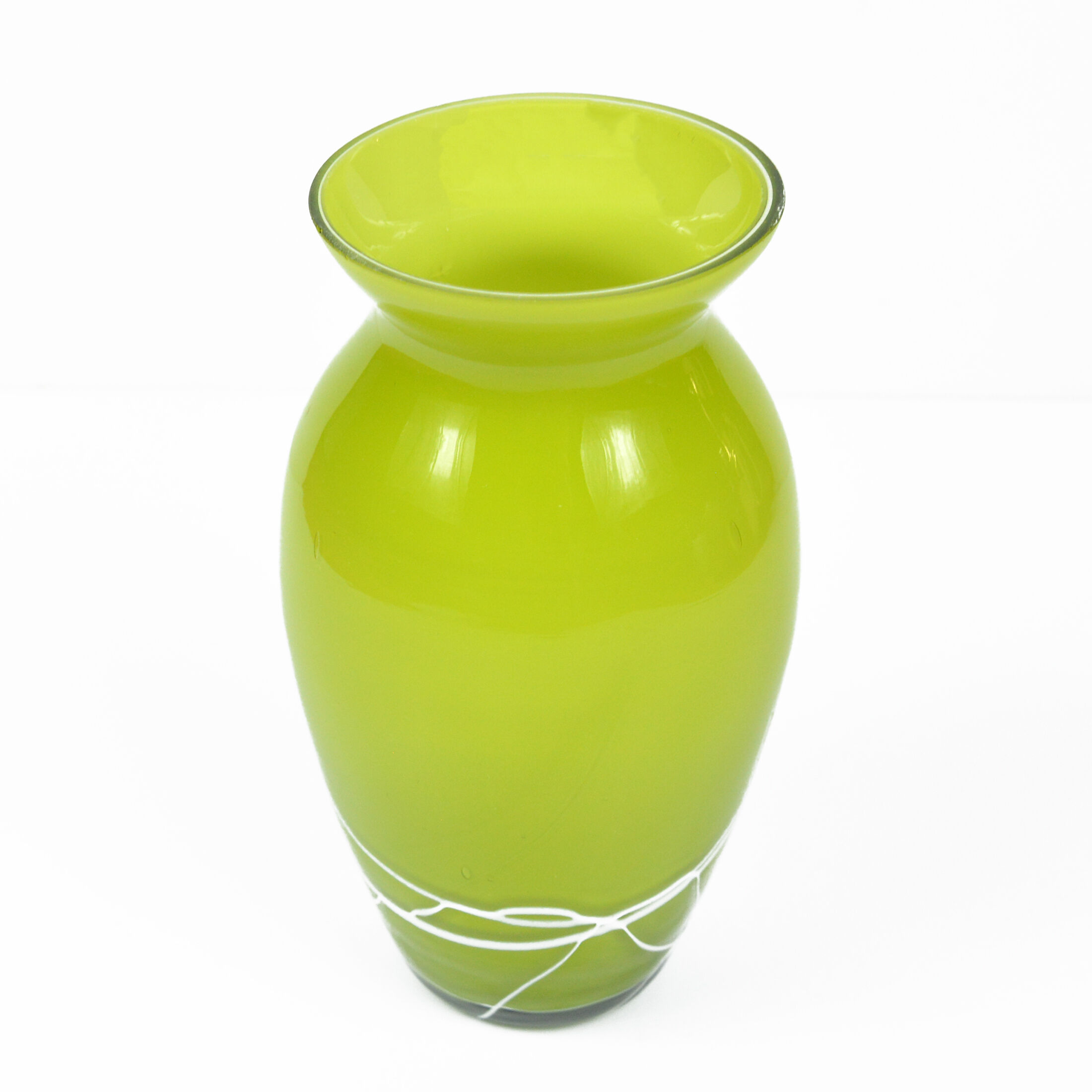1970s modern glass vase, Farbglashutte Lauscha Thüringen, Germany