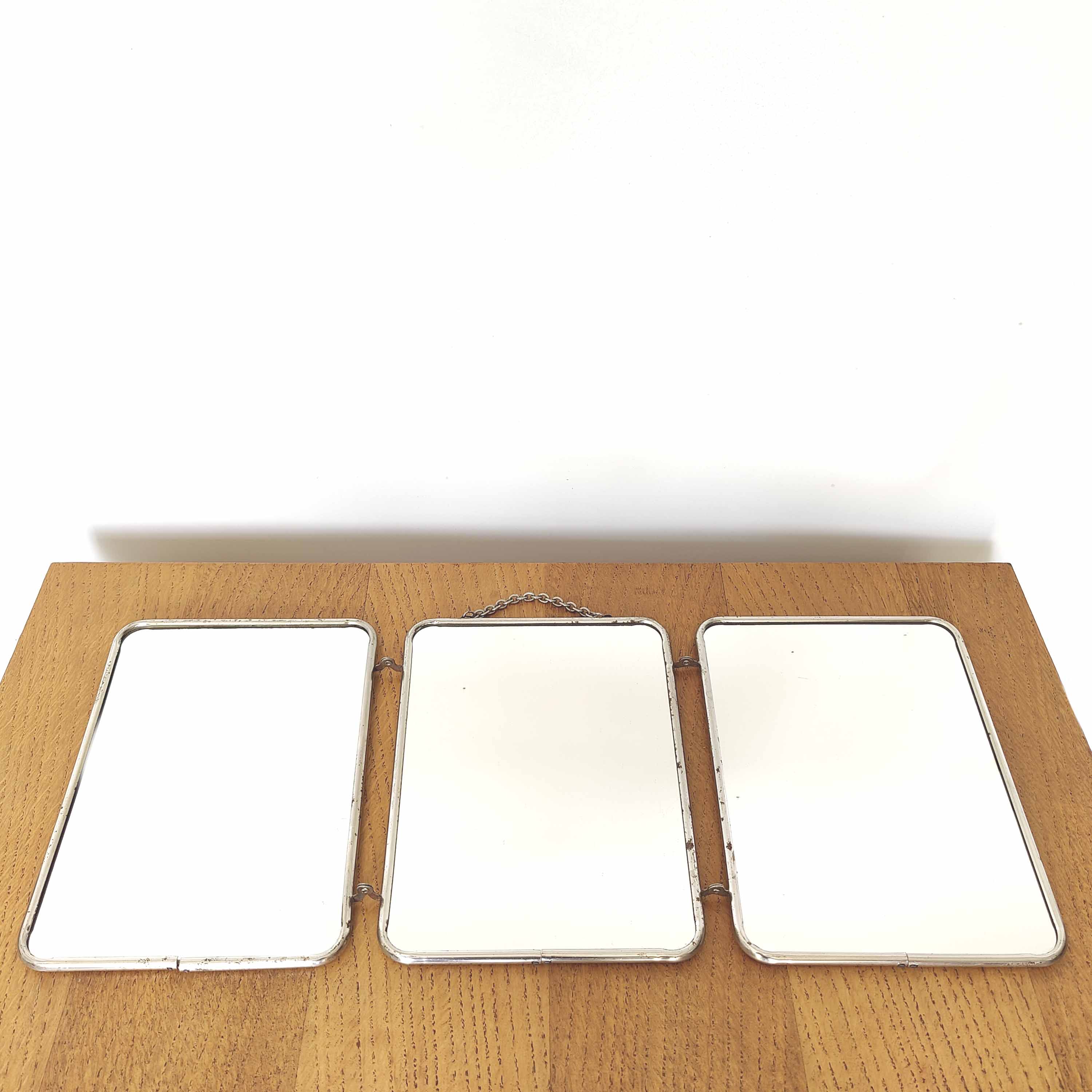 Triple barber mirror 57x27cm