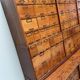 Antique very large American oak grain / apothecary cabinet, ca 1900