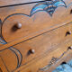 Art Deco commode, vintage antique piece with marble top.