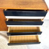 U460 sideboard with black/white drawers, Jiří Jiroutek