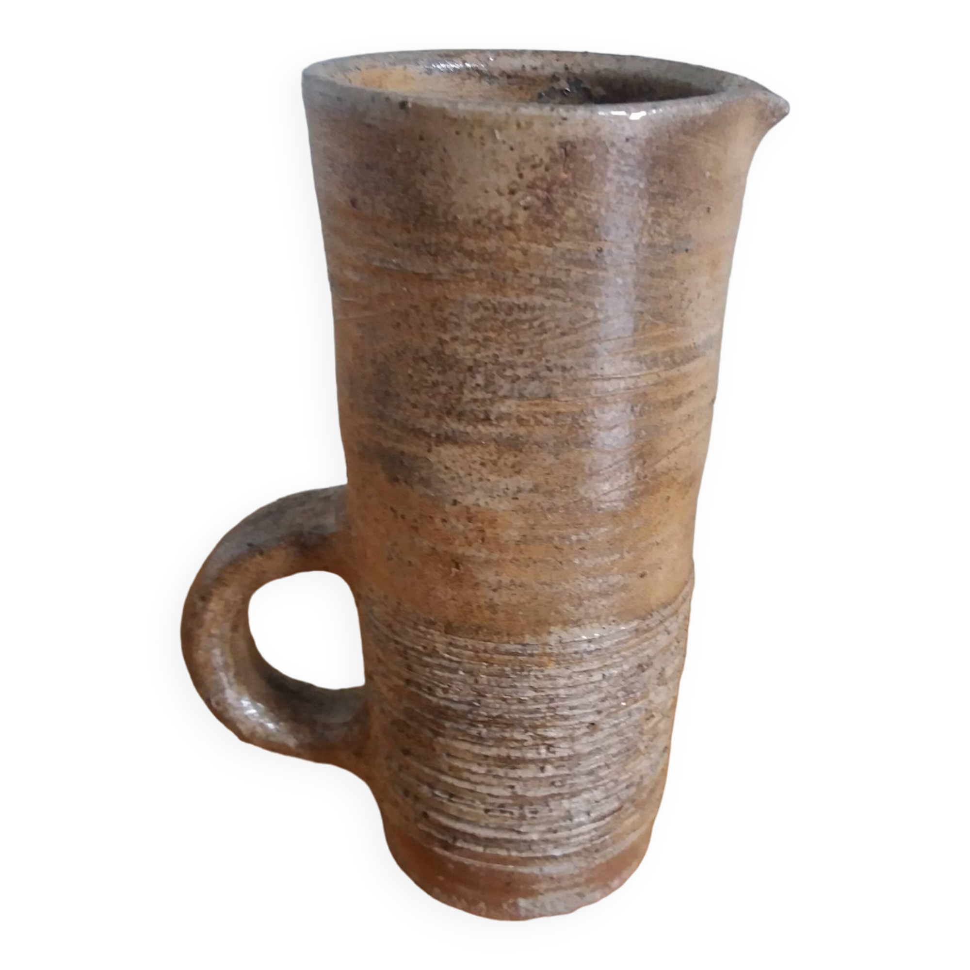 Brutalist vase pitcher signed in stoneware