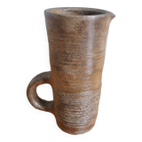 Brutalist vase pitcher signed in stoneware