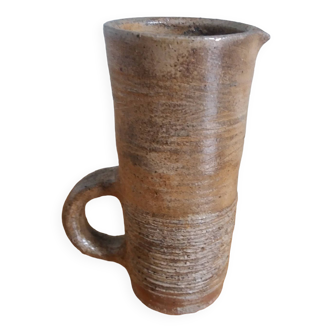 Brutalist vase pitcher signed in stoneware