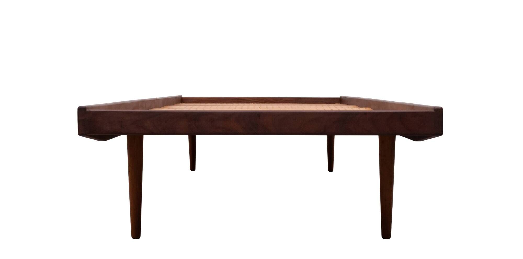 Mid-Century Modern Solid Teak Daybed with Tapered Legs, 1950s