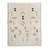 Tapis marocain, 100 % laine naturelle non teinte, options personnalisées disponibles