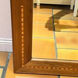 Beveled mirror in solid wood marquetry - 118x88.5cm