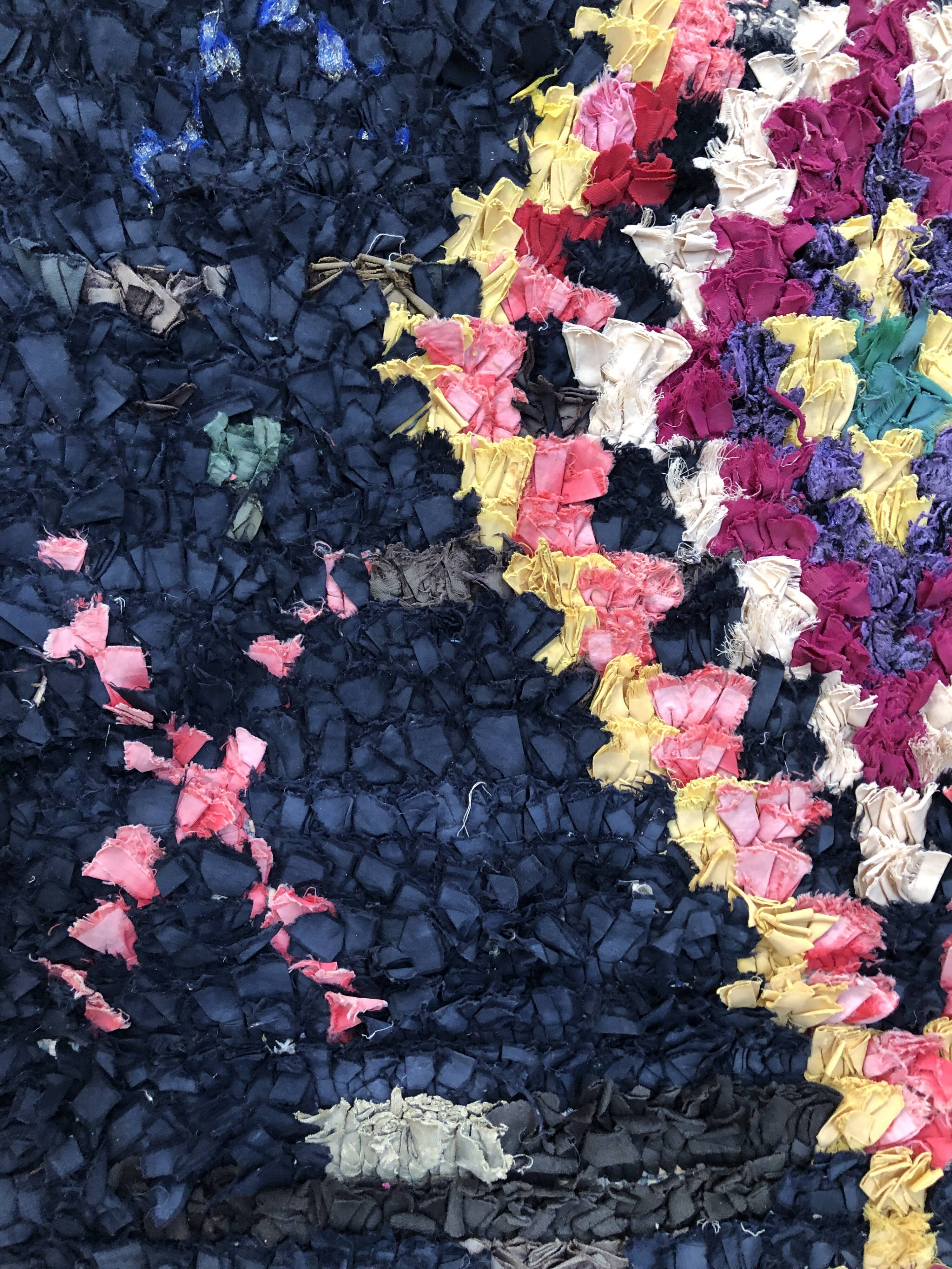 Moroccan Berber carpet Old Boucherouite 2,31x1.11m