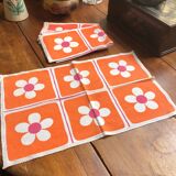 Lot de six set de table , années 70