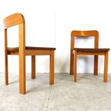 Vintage brutalist dining chairs, set of 6 - 1970s