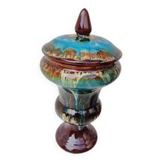 Vallauris vase in glazed ceramic