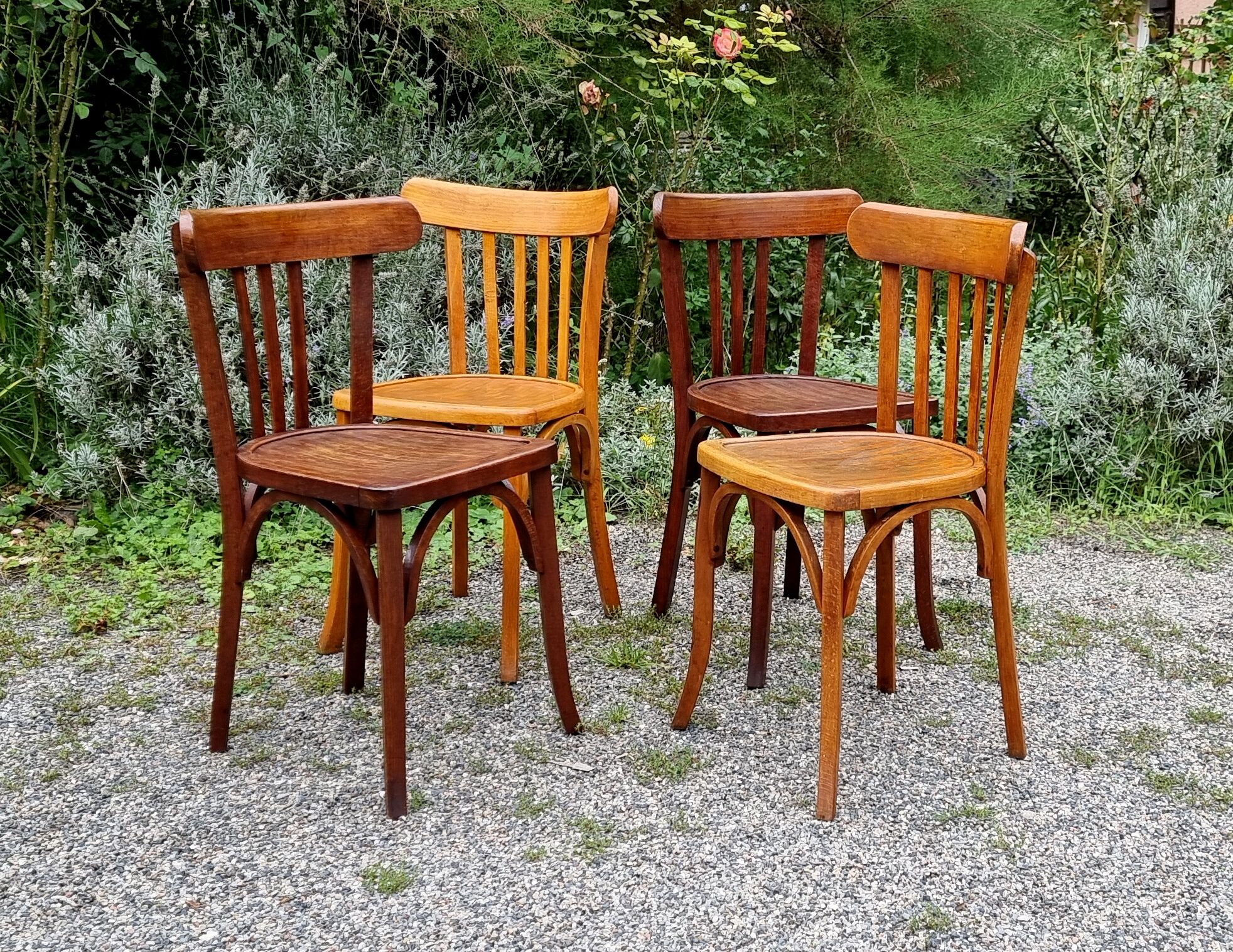 4 chairs bistro Luterma 50s