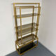 1970s vintage Italian design brass and glass shelf