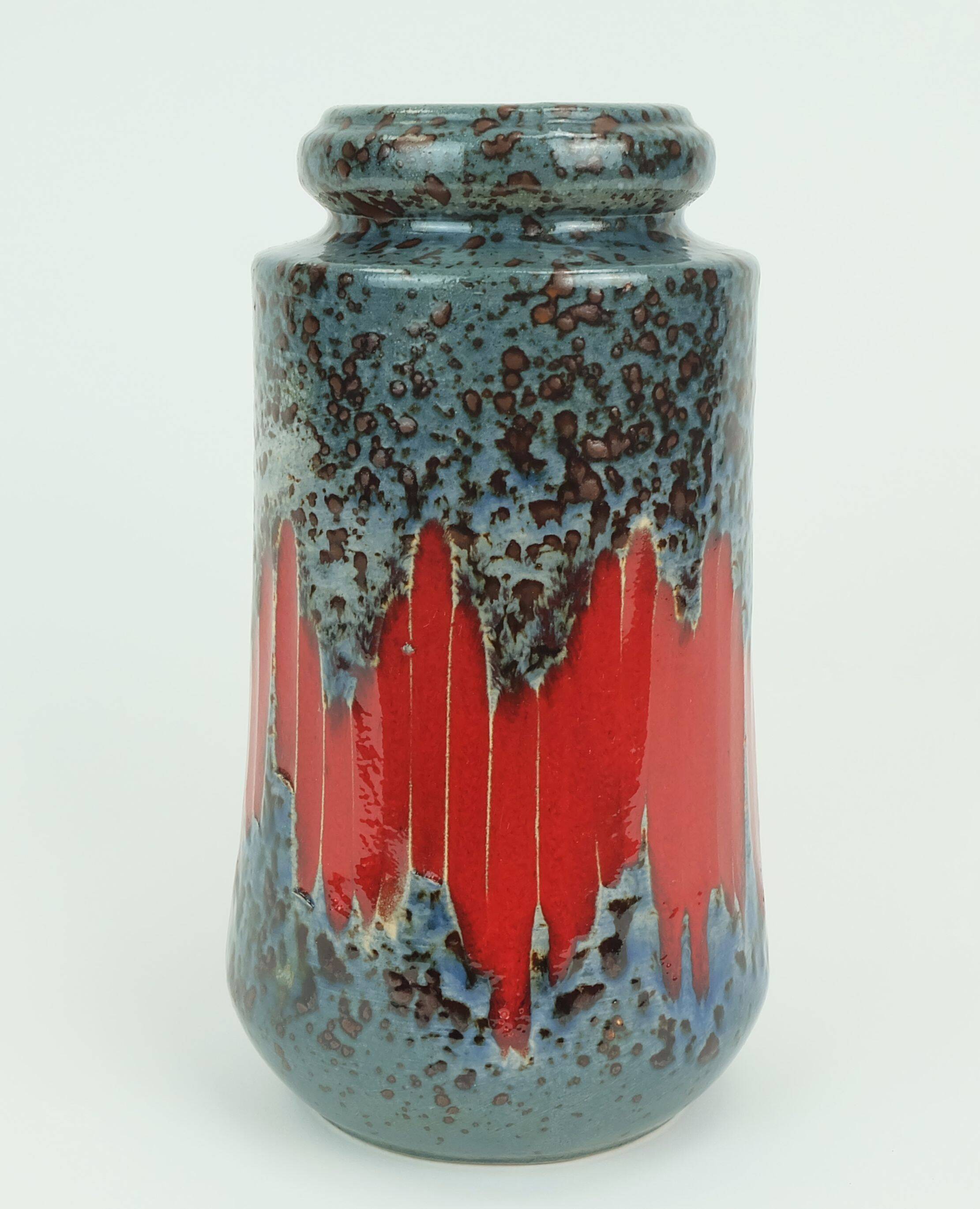 vintage 1960s west german scheurich VASE with lora decor model 549-21