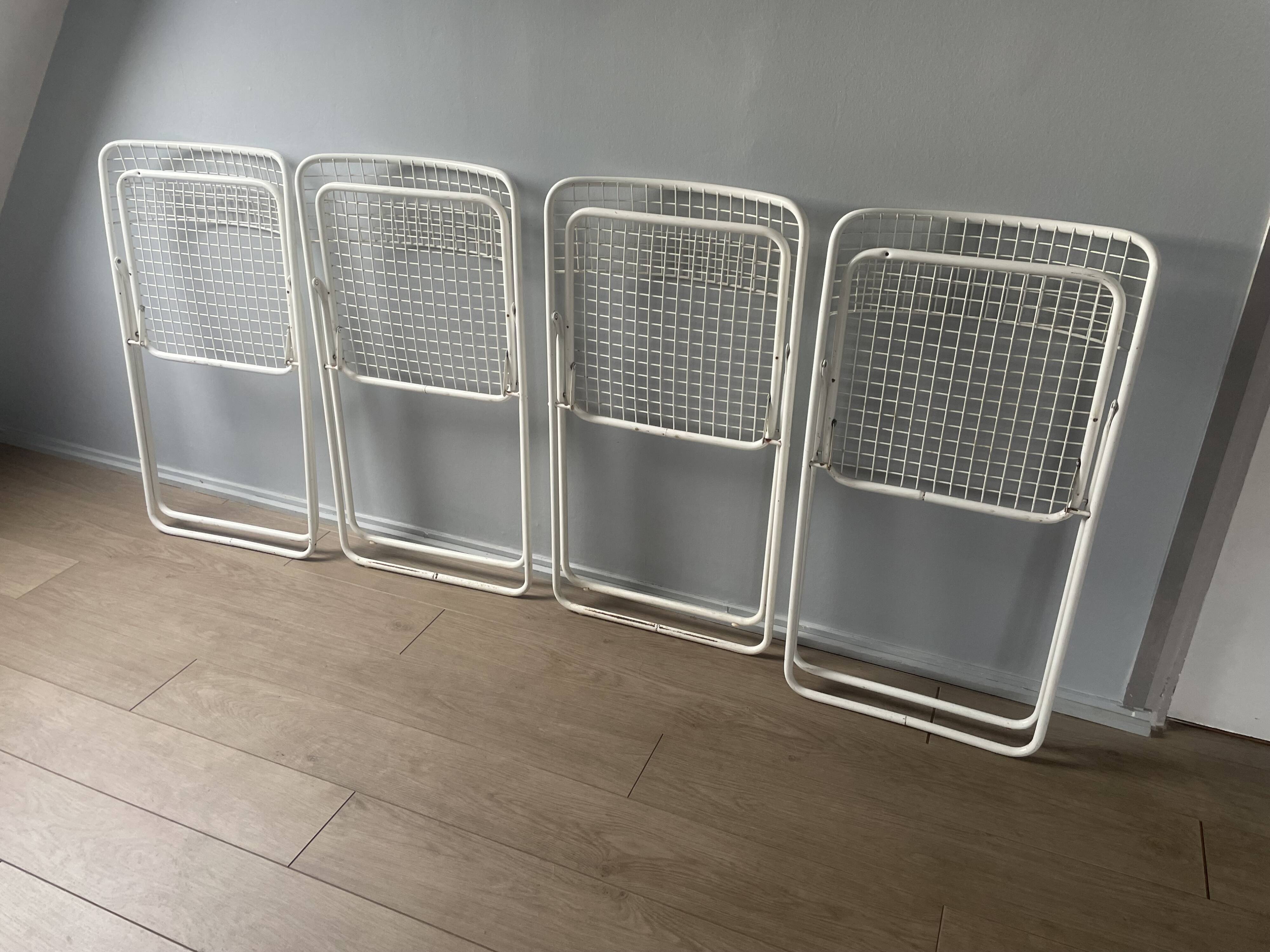 4 vintage folding chairs "Ted Net"