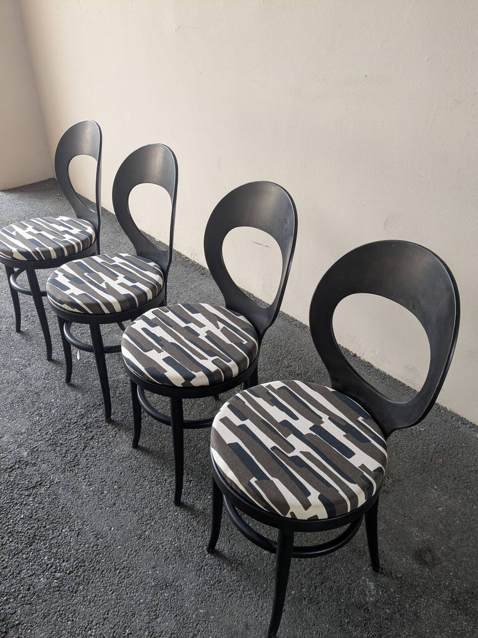 4 chaises Baumann modèle Mouette