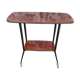Table à roulettes, desserte, 2 plateaux, formica vintage