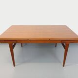 Vintage rectangular Scandinavian dining table by Ejvind A. Johansson teak