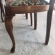 Table ronde avec rallonges et 4 chaises dossier cannage Vintage