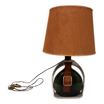 Lampe bouteille d'armagnac Ducastaing avec son étrier, années 1960