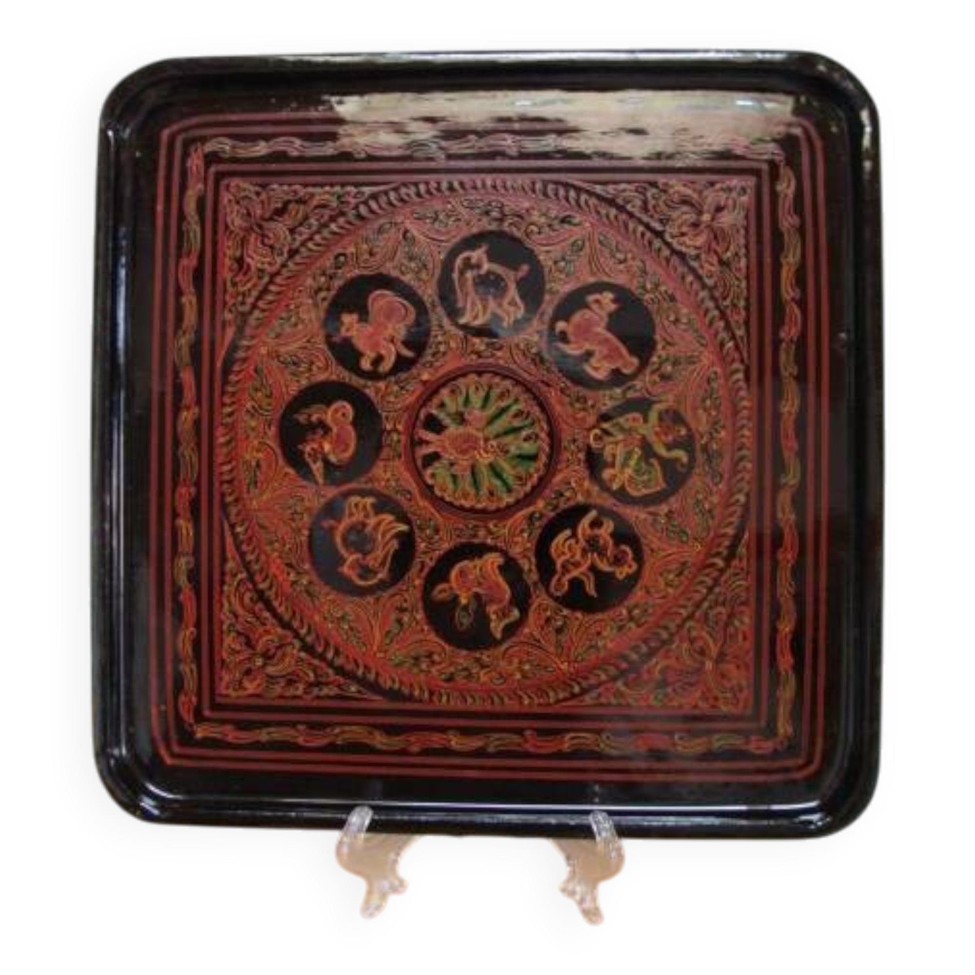 Vintage lacquer tray / Vietnam