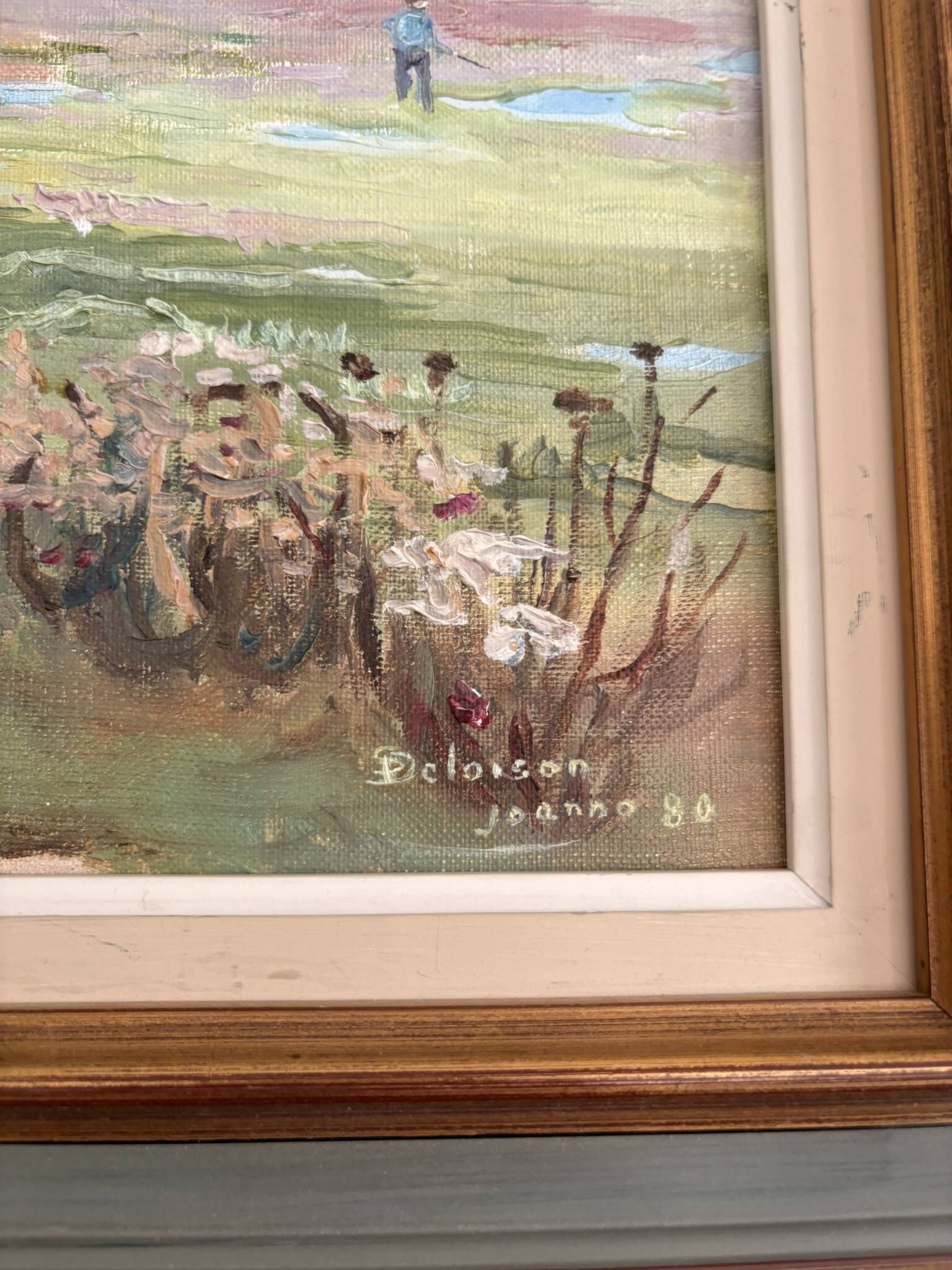 Oil Painting Landscape Rural Impressionist Signed Deloison