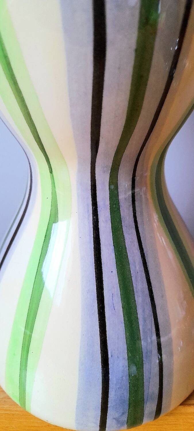Vase diabolo en céramique émaillée, 1960.