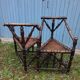 2 antique Scandinavian corner chairs/armchairs
