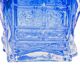 Josef schott for smalandshyttan blue patterned glass vase