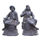 Paire de Chenets de cheminée vintage, chenets anthropomorphe, accessoires cheminée