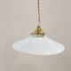 Vintage white opaline pendant light