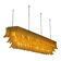 Monumental Rectangular Amber “Felci” Murano Glass Chandelier