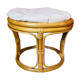 Pouf in rattan and bamboo natural color 70s.