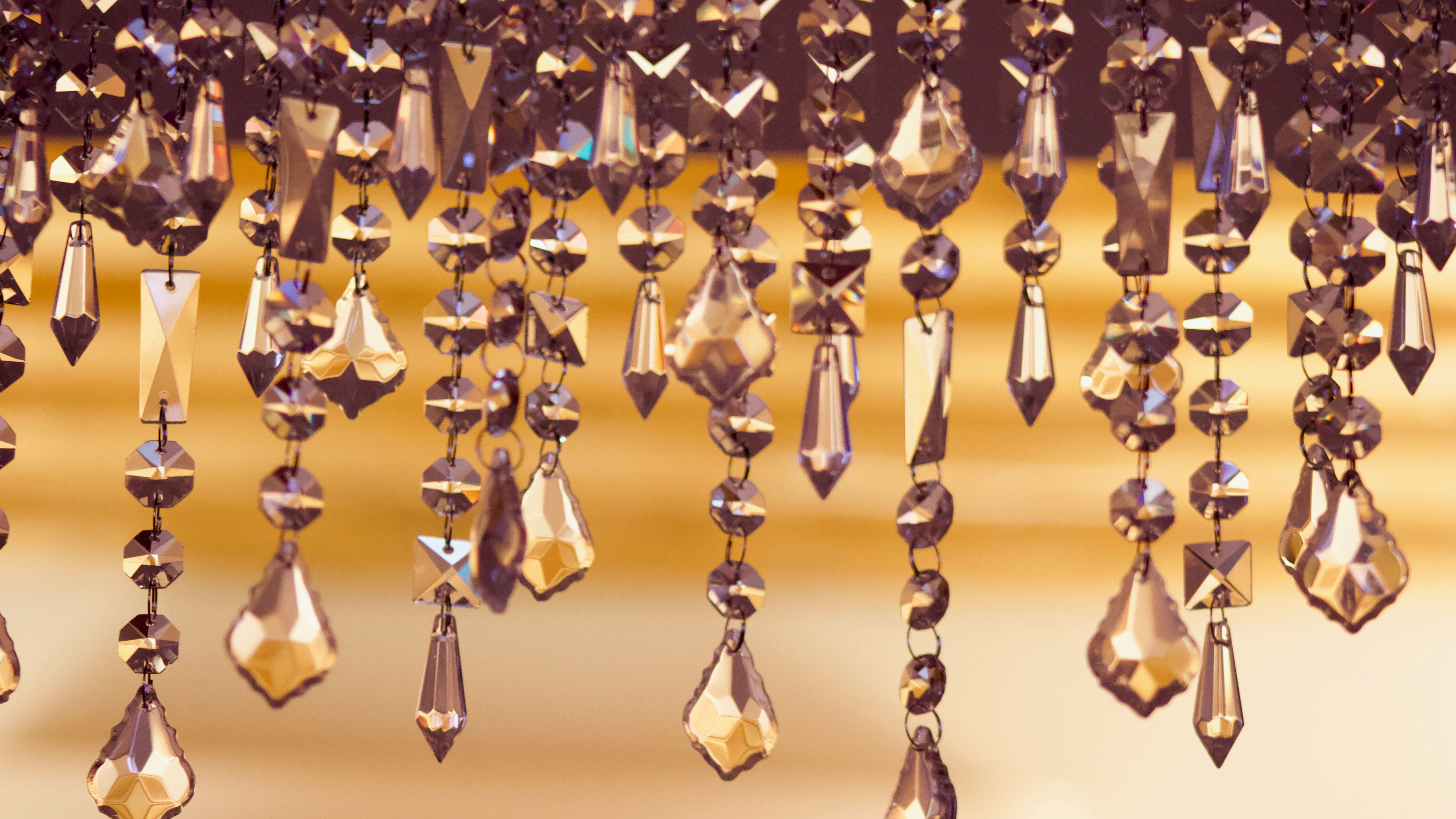 Minimalist glass fringe ceiling light