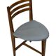 Chaise de salle à manger à trois pieds vintage rare des années 1960, chaise en chêne en forme de cœur