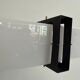 Simple white plexiglass wall light with a black metal frame, 1970s, Germany.