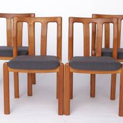 Set of 4 Teak Dining Chairs by Dyrlund, 1960s Danish Mid-Century Modern