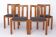 Set of 4 Teak Dining Chairs by Dyrlund, 1960s Danish Mid-Century Modern
