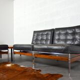 Suite of 4 low chairs or sofa 1950 vintage