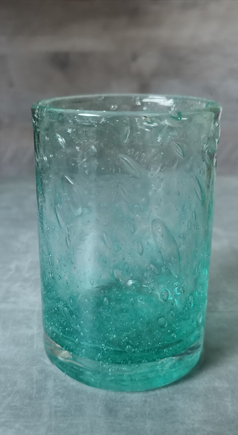 Bubbled water glasses Bourboule glassware