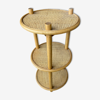 Étagère en rotin vintage