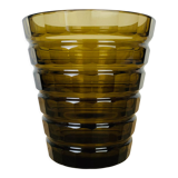 Daum Nancy Art Deco vase 1930 Lorraine cross smoked glass